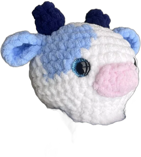 Blueberry cow crochet plushie