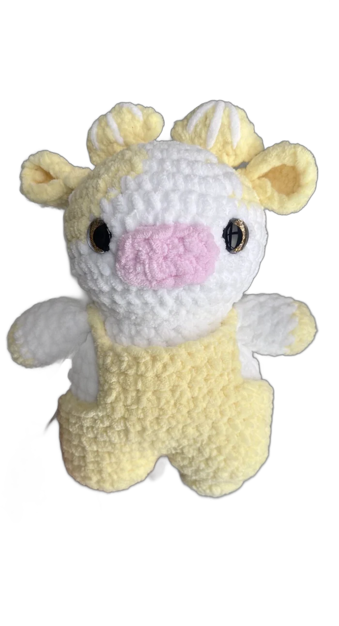 Lemon cow crochet plushie