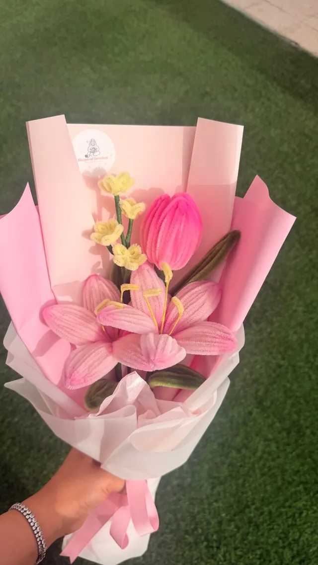 Pink & Yellow Flower Bouquet
