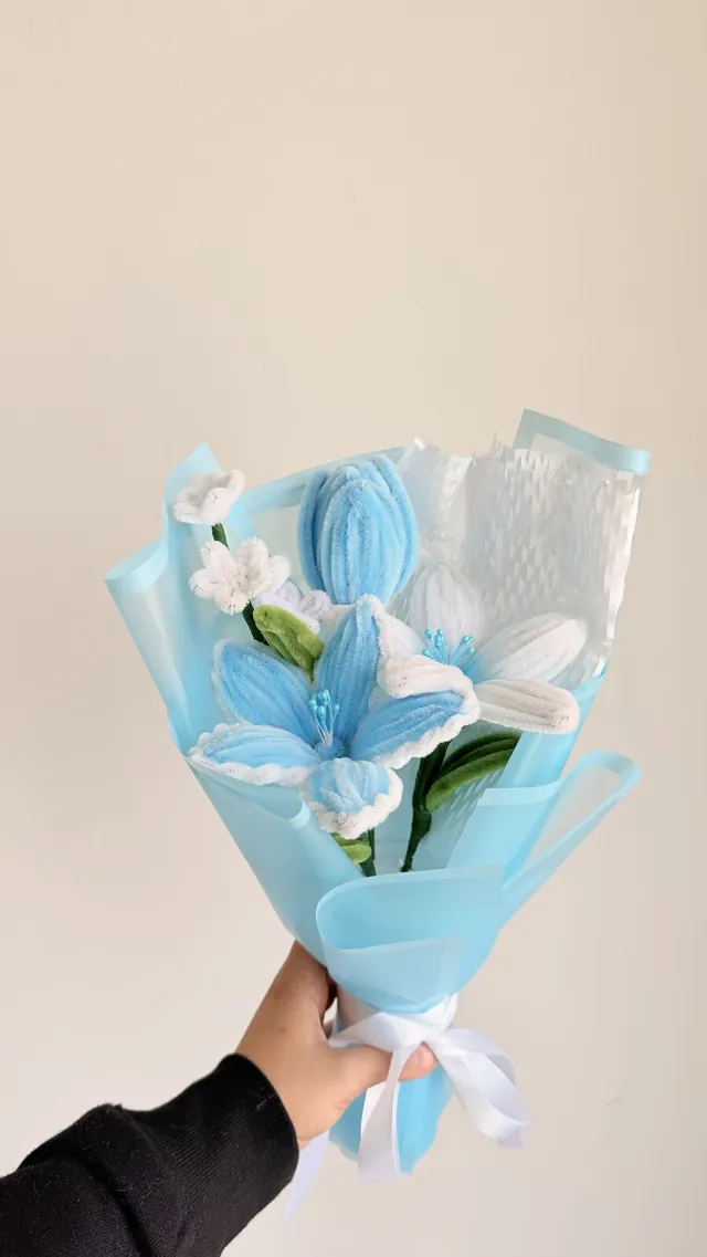 Small Blue Flower Bouquet